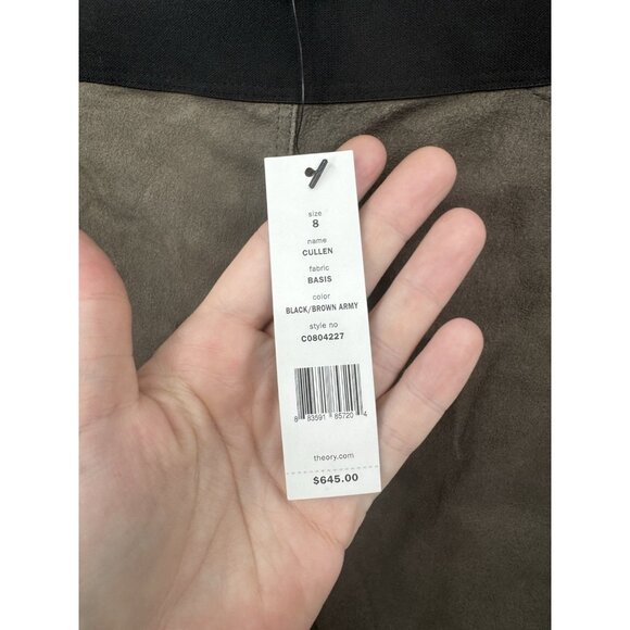 Theory Cullen Lambs Leather Legging Women 8 Brown Black NEW Western Granolagirl - Picture 7 of 8